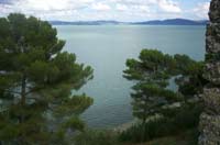 Lago Trasimeno visto dalla Rocca del Leone